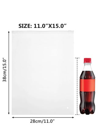 50 PCS Shirt Packaging Bags, 11x15 inch Reclosable Poly & Plastic Bags for Packaging Clothes, Shirts, Jeans, Pants, T-Shirts, Frosted Zip Lock Bags with Vent Hole for Travel Storage(One size) - view 4
